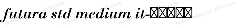 futura std medium it字体转换